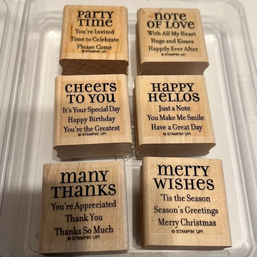 STAMPIN’ UP! “Lots of Thoughts” Stamp Set (6-Piece)‎ MOUNTED